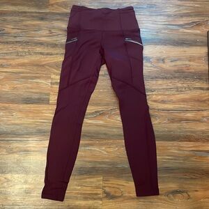 Maroon Lululemon Leggings